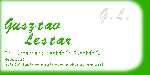 gusztav lestar business card